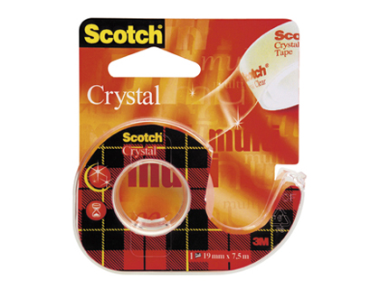 RUBAN ADHSIF SCOTCH CRYSTAL TRANSPARENT DVIDOIR CARTE 19MMX7.5M