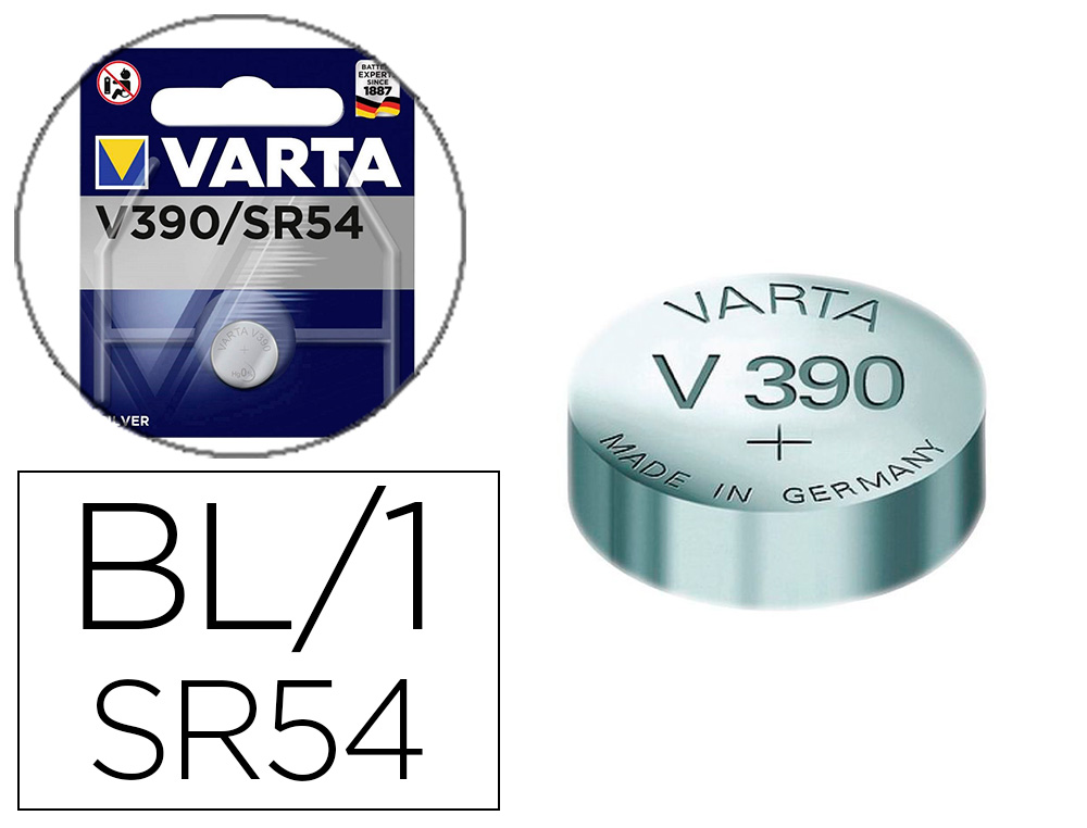 PILE VARTA MONTRES OXYDE ARGENT 390/389 SR54 BLISTER 1 UNIT