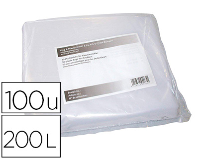 SAC PLASTIQUE CLEMENTZ JETABLE POUR DESTRUCTEUR 200L - PAQUET DE 50 UN