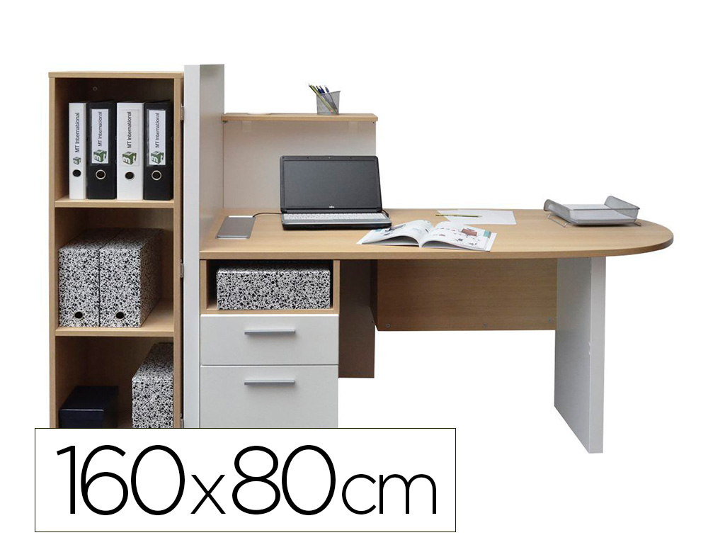 BANQUE D'ACCUEIL MT INTERNATIONAL MT4 REVERSIBLE  ERGONOMIQUE PMR PLATEAU       MELAMINE 160X80CM TIROIR