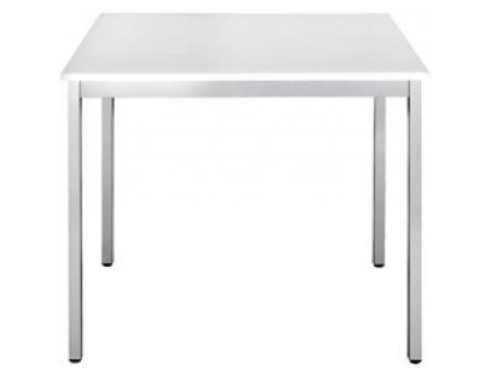 TABLE RECTANGLE 140X70 BL.P.ALTABLE MODULAIRE 4 PIEDS CARRS OU RONDS - BLANC 140X70