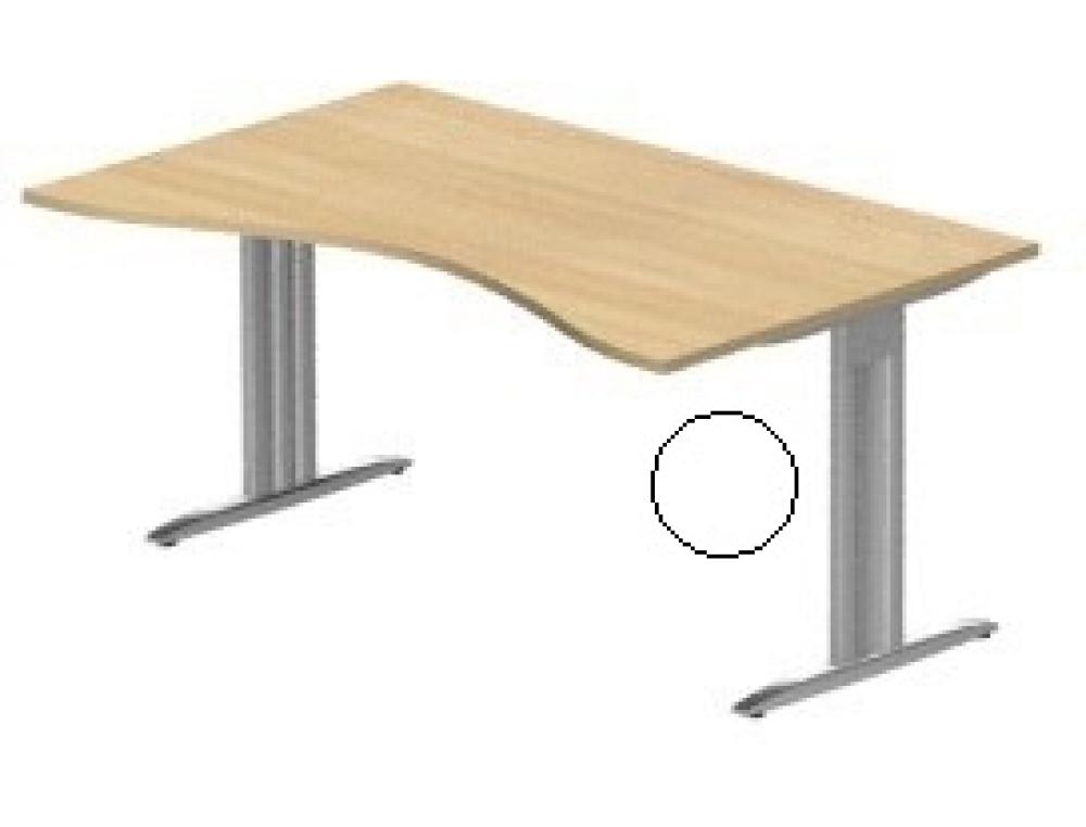 BRE. BUR COMPACT 180GAU.L BL/BBUREAU COMPACT ASYMTRIQUE 90 IDOL BLANC NEIGE L 180 CM RETOUR GAUCHE