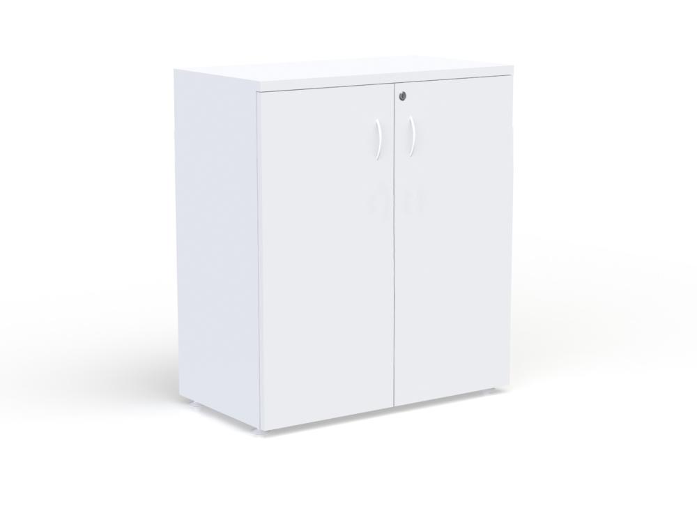 ARMOIRE 2 PORTES H133 BLANC ARMOIRE NATIVE 2 PORTES BATTANTES - 3 TABLETTES - BLANC