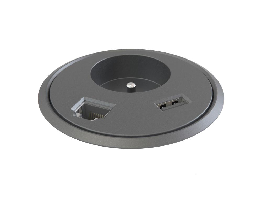 BOITIER PRISE/RJ45/USB NOIR BOITIER PRISE/RJ45/USB NOIR
