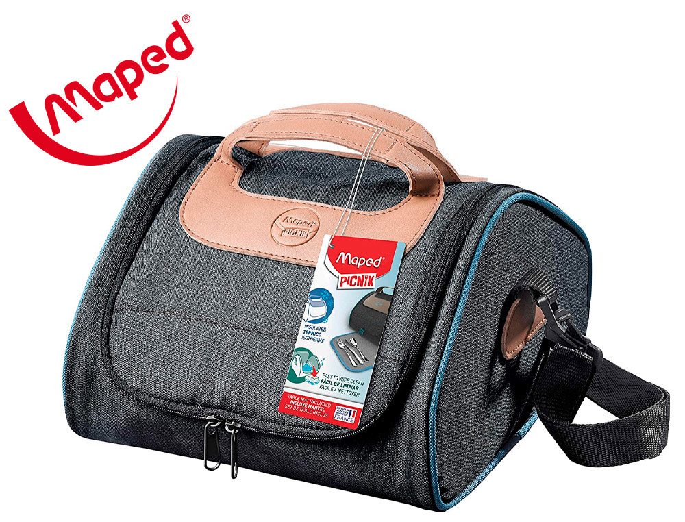 SAC DEJEUNER PICNIK ADULTE 4L BIAIS COULEUR BLEUE