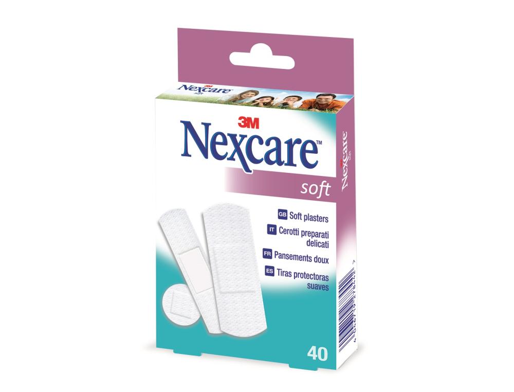 PANSEMENT SOFT TAILLE ASSORTIBBOTE DE 40 PANSEMENTS SOFT NEXCARE TAILLES ASSORTIES