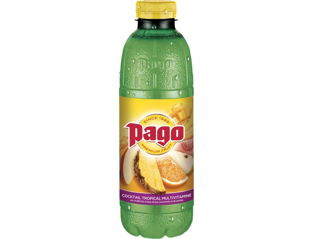 JUS PAGO COCKTAIL TROPICAL 1L JUS DE FRUITS - PAGO - BOUTEILLE 1L COCKTAIL TROPICAL
