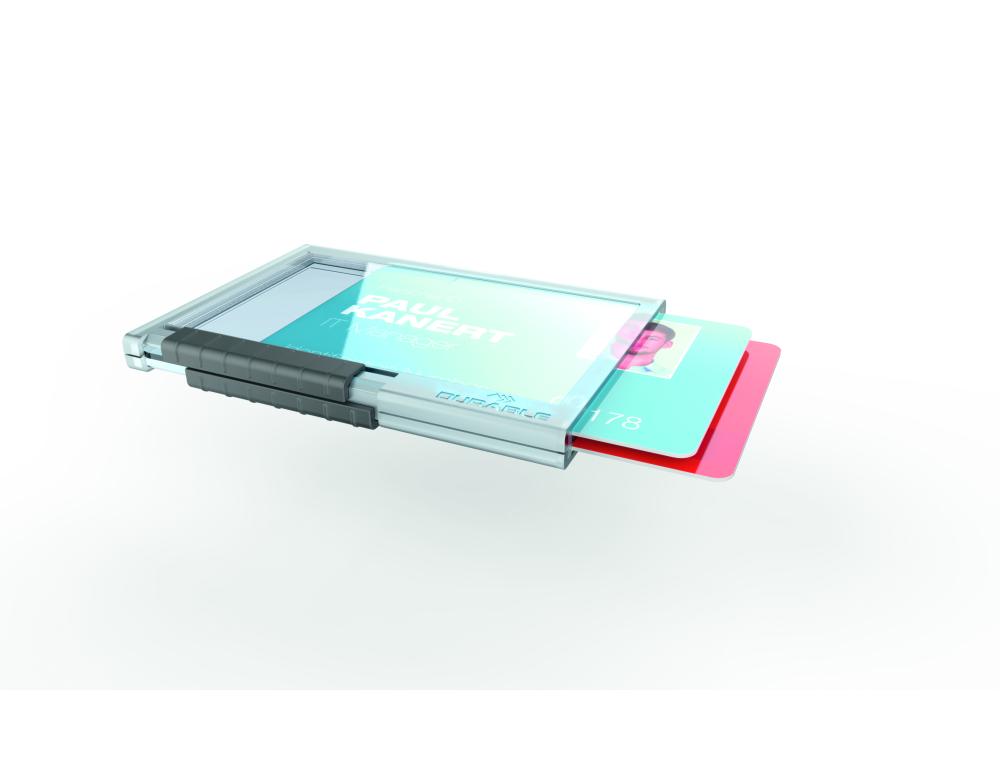 PORTE-CARTE PUSHBOX 2C P/10 LOT DE 10 PORTE-CARTES PUSHBOX RFID POUR 2 CARTES DURABLE