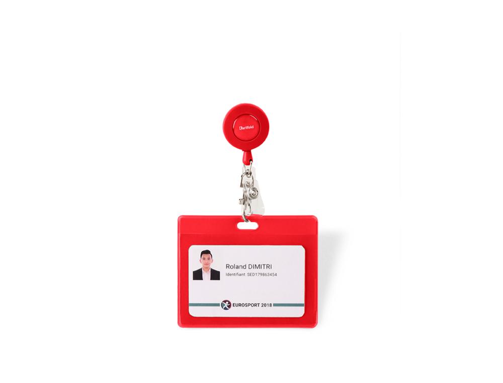 PORTE-BADGE PVC 7X10 HOR.ROUGEPORTE-BADGE - CLASSPACK DE 30 - ROUGE