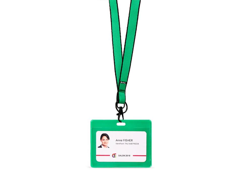 PORTE-BADGE PVC 7X10 HOR.VERTPPORTE-BADGE - CLASSPACK DE 30 - VERT