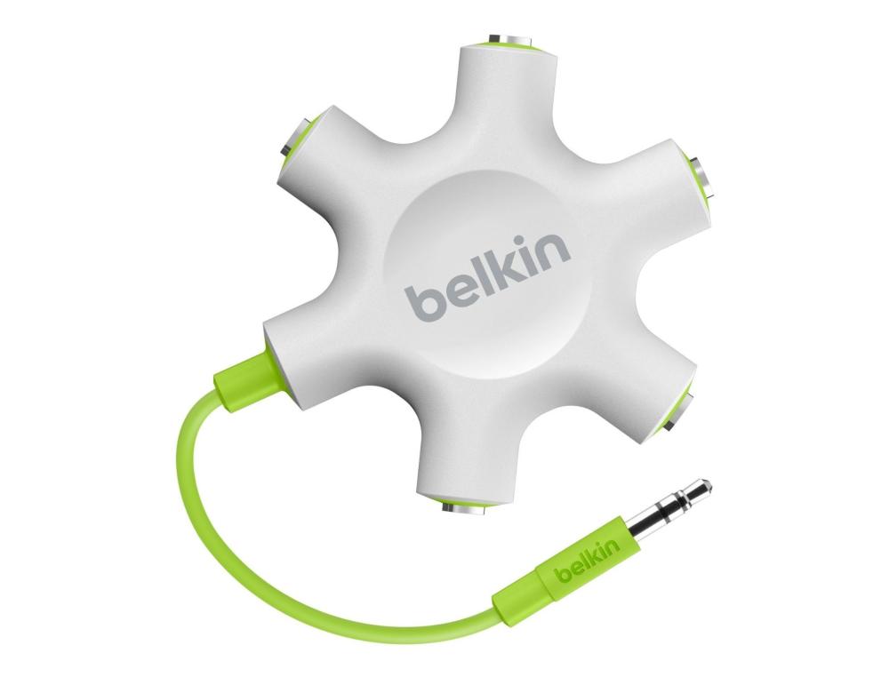 SPLITTER AUDIO 5 FICHES BELKINSPLITTER POUR CASQUE AUDIO ROCKSTAR AVEC 5 PRISES JACK 3,5MM BELKIN