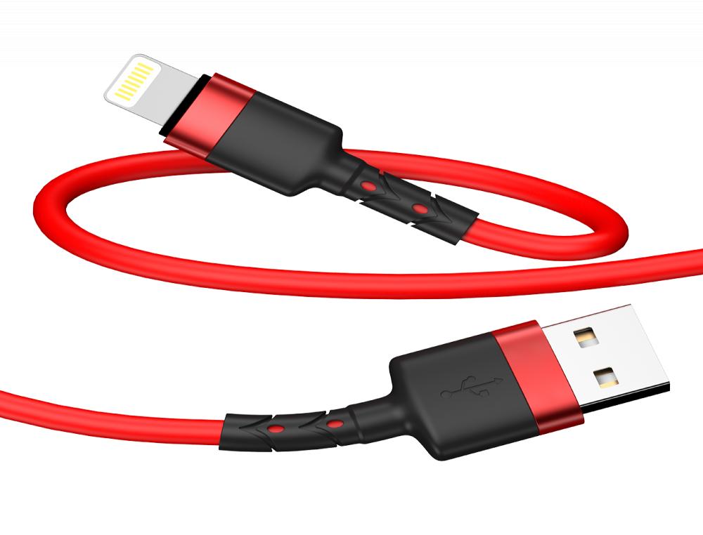 CABLE 2,4A LIGHTNING 1,2M RED CABLE 2,4A LIGHTNING 1,2M RED