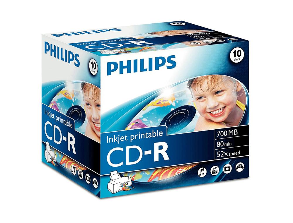 CD-R IMPRIMABLE 80MN 52X PHILICD-R IMPRIMABLE 80MN 52X PHILIPS